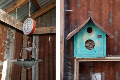 Detalles del invernadero, que dan un aire de campo.