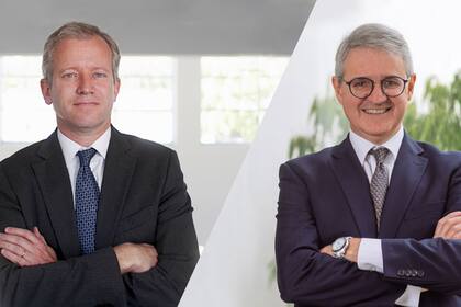 Ernesto Schargrodsky y Juan José Cruces, ex y flamante rector de la Universidad Torcuato Di Tella