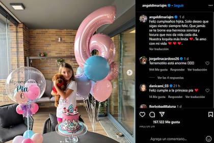Di María celebró el cumpleaños de su hija (Foto Instagram @leoparedes20)