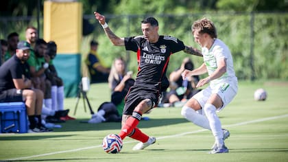Di María convirtió dos goles en un amistoso contra Tampa Bay Rowdies. (Prensa Benfica)
