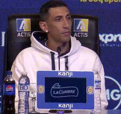 Di María en la conferencia de prensa