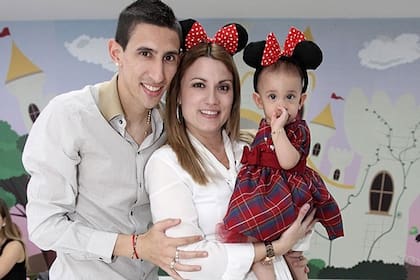 Di María, Jorgelina y la pequeña Mía