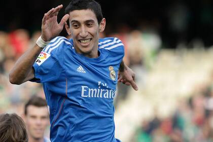 Di María volvió a festejar un tanto en la goleada del Madrid