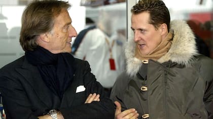 Di Montezemolo con Schumacher en tiempos de Ferrari
