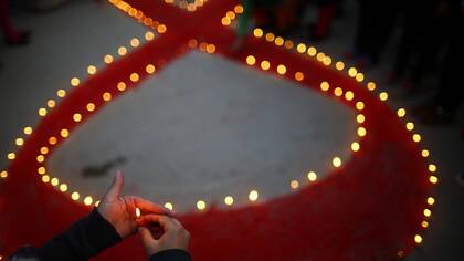 Velas encendidas en Katmandú Nepal