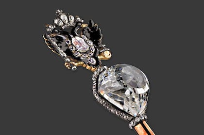 El diamante Orlov es parte de la colección de diamantes del Kremlin en Moscú.