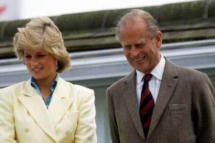 Diana con el duque de Edimburgo