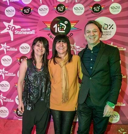 Diana Conti, con Greta Pena, extitular del Inadi