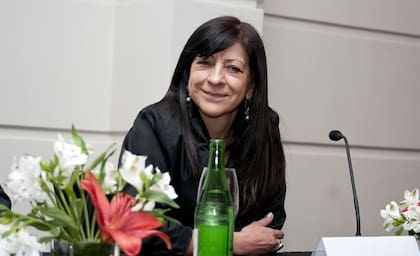 Diana Conti, durante una reunión con jueces