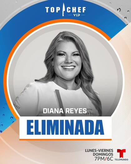 Diana Reyes se convirtió en la sexta eliminada de Top Chef VIP 3