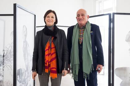 Diana Wechsler, directora artística de Muntref, y Aníbal Jozami, director general del museo y rector de la Untref