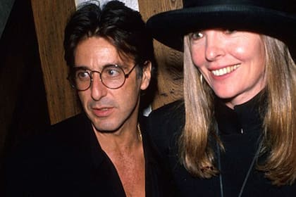 Diane Keaton y Al Pacino, en una de las raras oportunidades en la que fueron fotografiados juntos