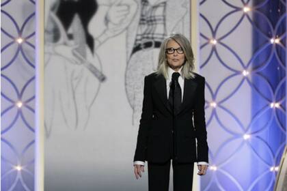 Diane Keaton durante un homenaje a Woody Allen