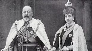 Days before the coronation of Edward VII and his queen consort Alexandra of Denmark, the king was attacked by peritonitis.