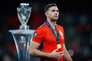 Dibu Martínez participó de un comercial y utilizó una de sus frases de cabecera (Photo by Marc Atkins/Getty Images)