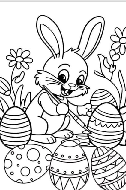 Dibujos sin color para pintar en Pascuas