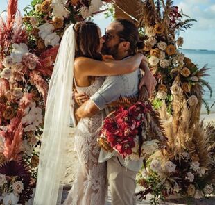 Diciembre de 2020, durante su boda sorpresa con el mar como testigo