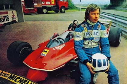 Didier Pironi en la pista de pruebas de Fiorano: el francés debutó como piloto ganador en Zolder, en 1980, donde dos años más tarde se mataría Gilles Villeneuve