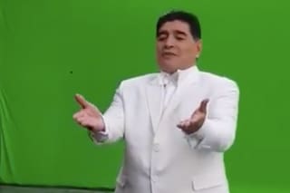 El backstage de un comercial que filmó Diego Maradona para la tv mexicana