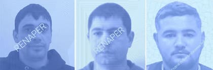 Diego Armando Barrientos, Carlos David Capellani y Facundo Esteban Serrano, tres de los detenidos por el crimen del hincha de Luján Joaquín Coronel
