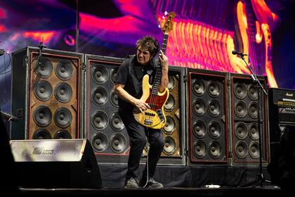 Diego Arnedo, en el show que Divididos dio en el Movistar Arena