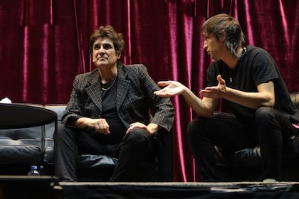 Diego Arnedo y Catriel Ciavarella, en la presentación del último álbum de Divididos