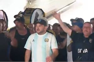 Brancatelli entró junto a Di Zeo y La 12 al Maracaná para ver la final ante Fluminense