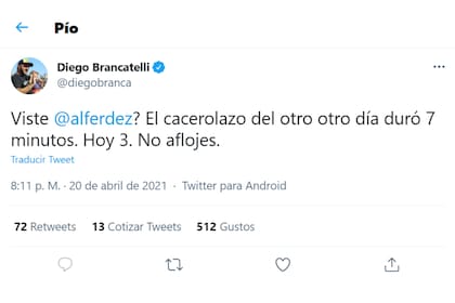 Diego Brancatelli salió a darle su apoyo al presidente Alberto Fernández