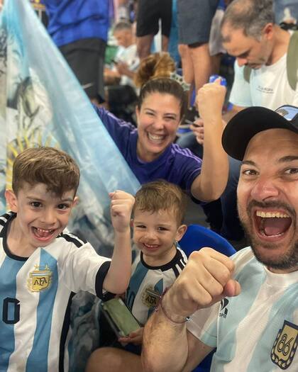 Diego Brancatelli viajó a Qatar para ver el Mundial junto a su familia