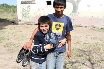 Diego Carrizo, uno de los chicos que viajará, junto a su hermano Maximiliano Diaz en el año 2011, cuando comenzó a recibir una beca de estudio