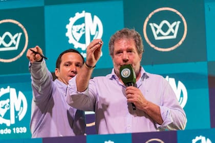 Diego Grané y Juan Pedro Colombo durante la subasta