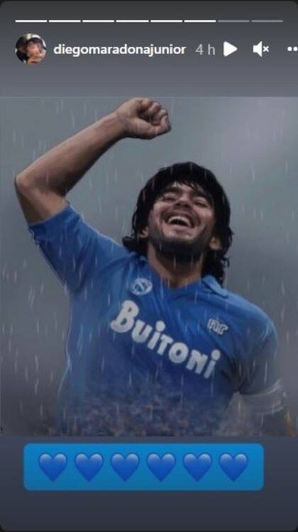 Diego Jr. recordó a Maradona a un año de su muerte