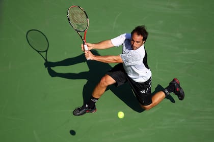 Diego Junqueira, en 2011, jugando el US Open: el tandilense se dio el gusto de actuar en el main draw de los cuatro Grand Slams