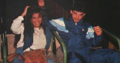 Diego Latorre y Zulemita Menem, cuando fueron pareja, en los años 90.