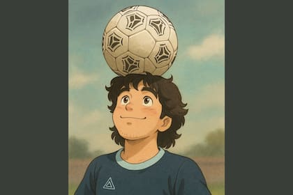 Diego Maradona en el "modo Studio Ghibli" de ChatGPT