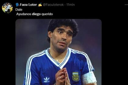 Diego Maradona fue mencionado en las redes sociales (Captura Twitter)