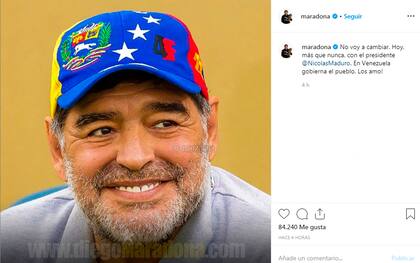 Diego Maradona le brindó su apoyo a Maduro