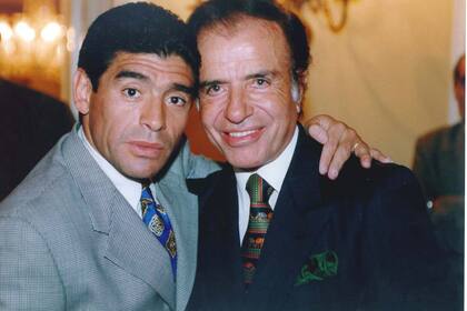 Diego Maradona y Carlos Menem