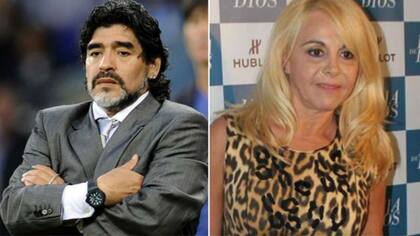 Diego Maradona y Claudia Villafañe en una disputa  que no cesa