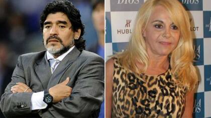 Diego Maradona y Claudia Villafañe en una disputa que no cesa