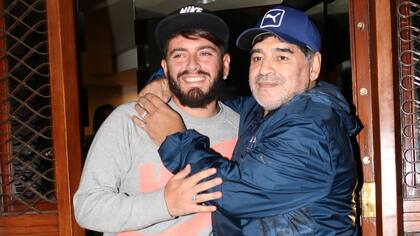 Diego Maradona y Diego Jr., en una imagen de 2020