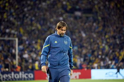 Diego Martínez en un momento del empate de Boca vs. Talleres de Córdoba, por la Copa Argentina 2024