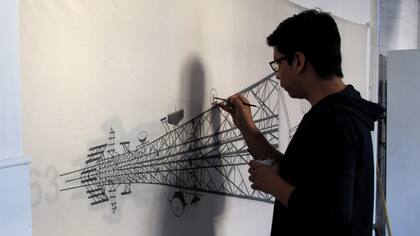 Diego Mendoza, de Colombia, se contó entre los 15 artistas de varios países que participaron en octubre de la Residencia de Arte en Buenos Aires