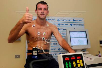 Diego Novaretti en la revisión con Lazio