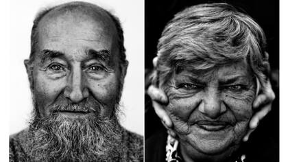 Diego Perabo, italiano, apodado Atila (izq.) y Vagelia Skevofilika, griega, apodada Amazona