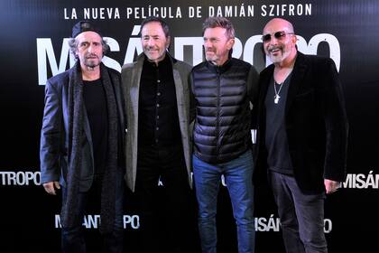 Diego Peretti, Martín Seefeld, Federico D'Elía y Alejandro Fiore, en el estreno de la película de Damián Szifron, Misántropo