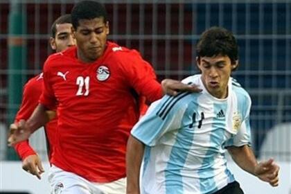 Diego Perotti con la camiseta de la seleccion Sub 20