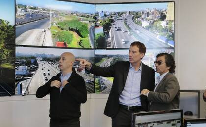 Diego Santilli inauguró el nuevo Centro de Control inteligente de Autopistas Urbanas