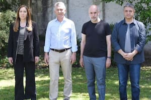 Diego Santilli, María Eugenia Vidal, Horacio Rodríguez Larreta, Jorge Macri y Graciela Ocaña se mostraron junto a Mauricio Macri