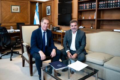 Diego Santilli recibió a Cristian Ritondo en la Casa Rosada